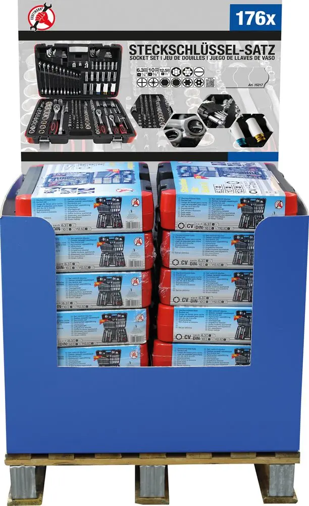 Prodejní stojan BGS 89960 - 1/2 paleta sada nástrčných klíčů 1 (BGS1089960)