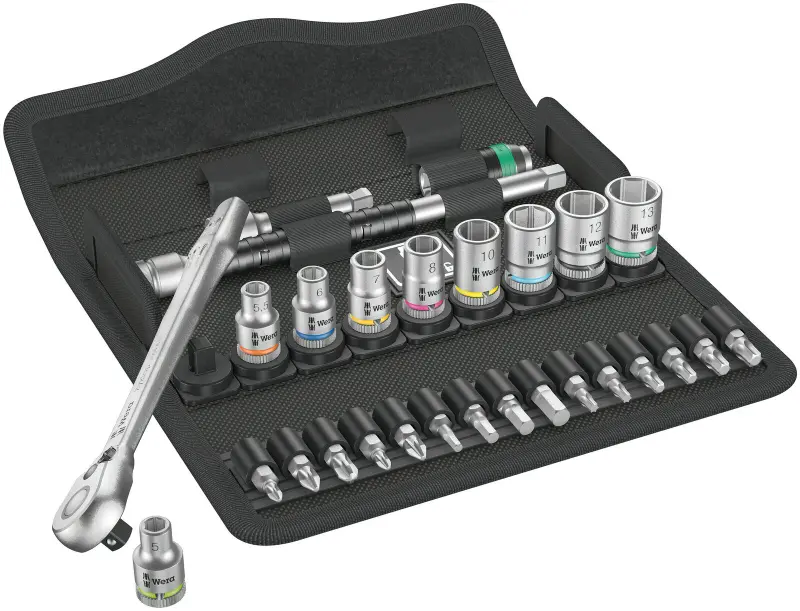 Wera 004018 Ráčnová sada Zyklop Metal 1/4" typ 8100 SA 8, metrická - 28 dílů (W05004018001)