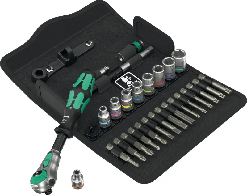 Wera 004019 Ráčnová sada Zyklop Speed 1/4" typ 8100 SA 9, palcová - 28 dílů (W05004019001)