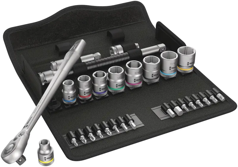 Wera 004051 Ráčnová sada Zyklop Metal 3/8" typ 8100 SB 11, palcová - 29 dílů (W05004051001)