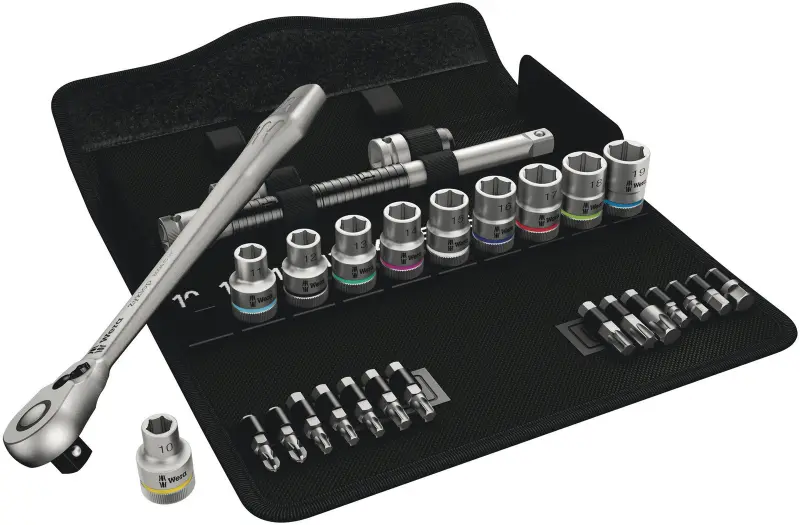 Wera 004078 Ráčnová sada Zyklop Metal 1/2" typ 8100 SC 8, metrická - 28 dílů (W05004078001)