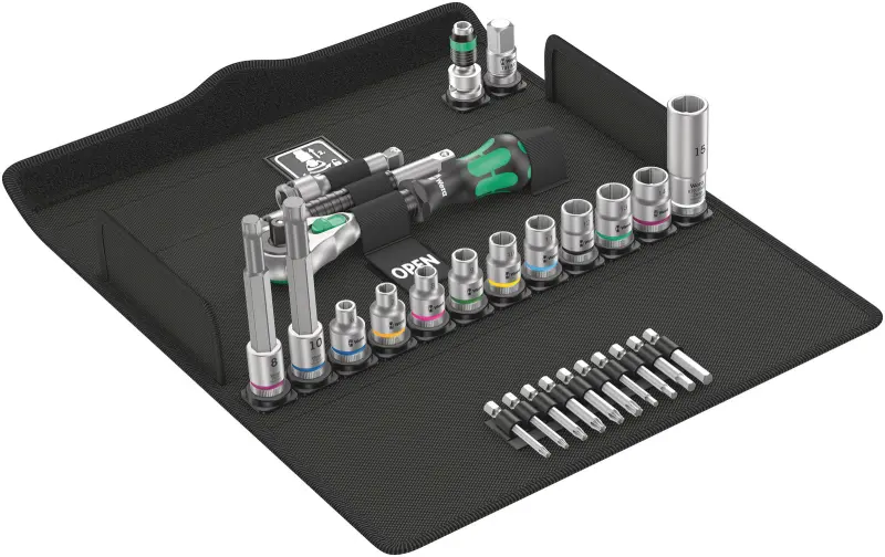 Wera 004175 Ráčnová sada Zyklop Speed 3/8" typ 8100 SB 2 - Bicycle Set 7 - 27 dílů (W05004175001)