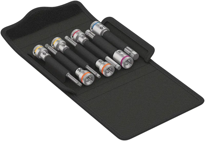 Wera 004176 Zástrčné bitové hlavice Zyklop 3/8" Bicycle Set 8, extra dlouhé - 7 dílů (W05004176001)