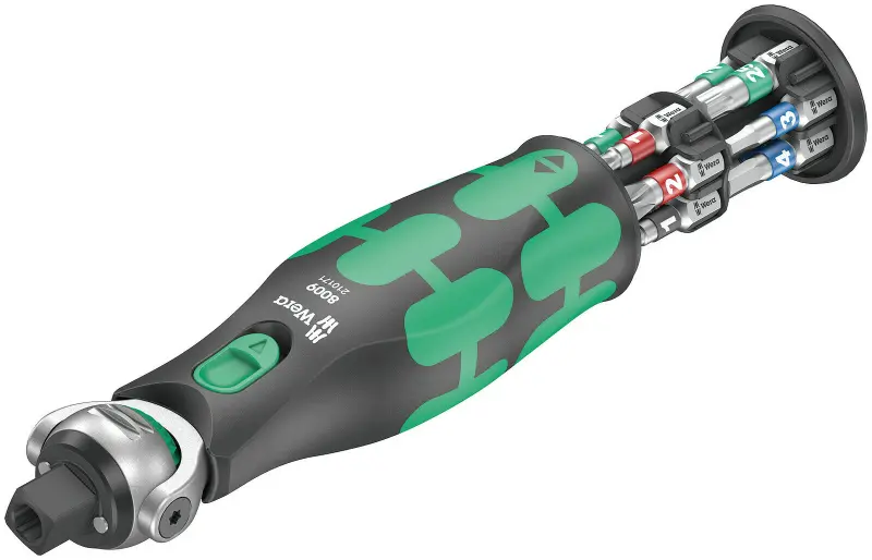 Wera 004280 Kompaktní ráčna 3/8" | 1/4" typ 8009 Zyklop Pocket Set 1, se zásobníkem bitů - 13 dílů (W05004280001)