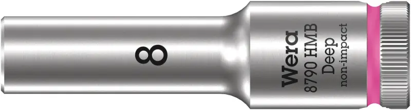 Wera 004530 Nástrčná hlavice 3/8" 8 mm Typ 8790 HMB Deep, prodloužená (W05004530001)