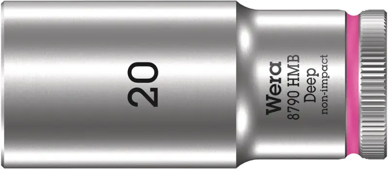 Wera 004542 Nástrčná hlavice 3/8" 20 mm Typ 8790 HMB Deep, prodloužená (W05004542001)