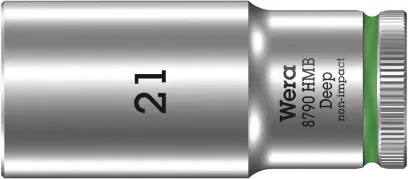 Wera 004543 Nástrčná hlavice 3/8" 21 mm Typ 8790 HMB Deep, prodloužená (W05004543001)