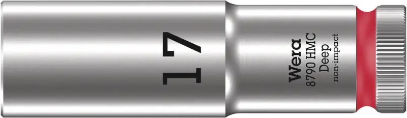 Wera 004557 Nástrčná hlavice 1/2" 17 mm Typ 8790 HMC Deep, prodloužená (W05004557001)