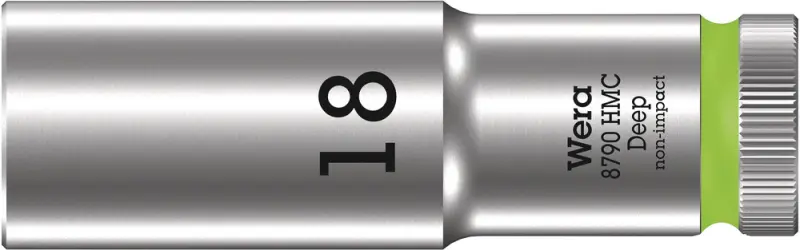 Wera 004558 Nástrčná hlavice 1/2" 18 mm Typ 8790 HMC Deep, prodloužená (W05004558001)