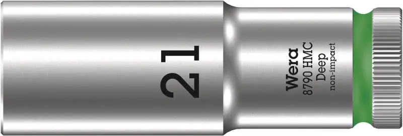 Wera 004561 Nástrčná hlavice 1/2" 21 mm Typ 8790 HMC Deep, prodloužená (W05004561001)