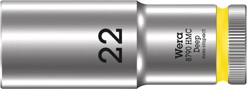 Wera 004562 Nástrčná hlavice 1/2" 22 mm Typ 8790 HMC Deep, prodloužená (W05004562001)