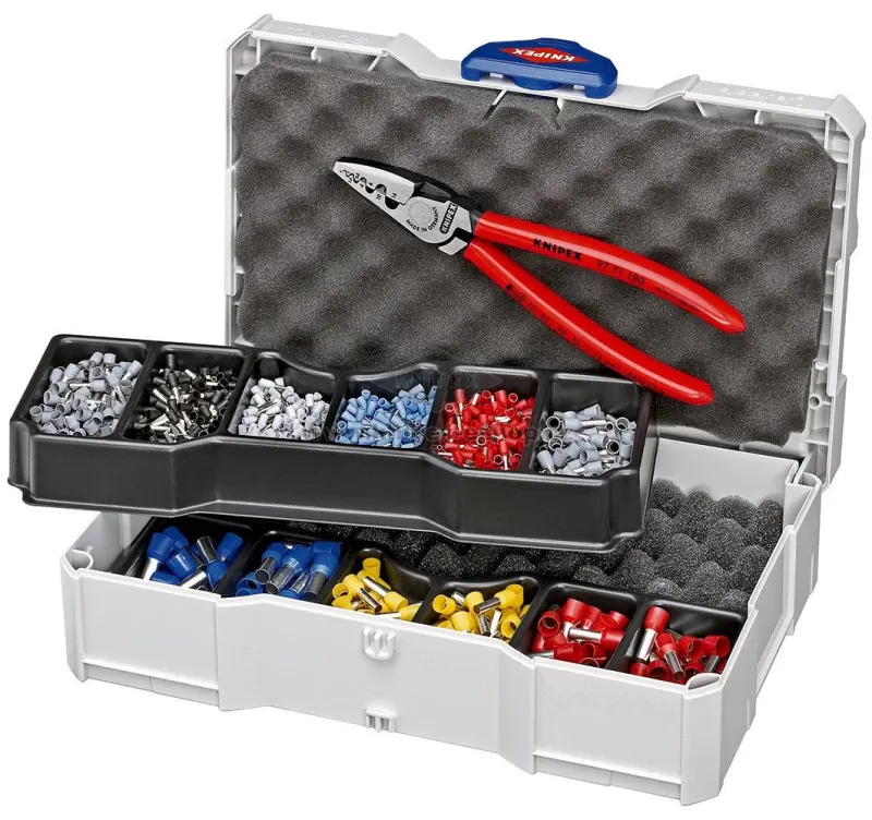 KLEŠTĚ A KONCOVKY - SADA  (pro koncovky na žil. ka (K 97 90 06)