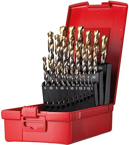 Sada spirálových vrtáků 1 -13 mm x0,5 in A002 v box u 118G, typ N 4xD 25 ks T in Tip A095204 Dormer