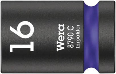 Wera 004573  Nástrčná hlavic 1/2"  16 mm Typ 8790 C Impaktor, rázová (W05004573001)