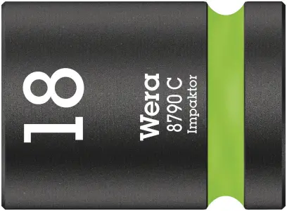 Wera 004575  Nástrčná hlavic 1/2"  18 mm Typ 8790 C Impaktor, rázová (W05004575001)