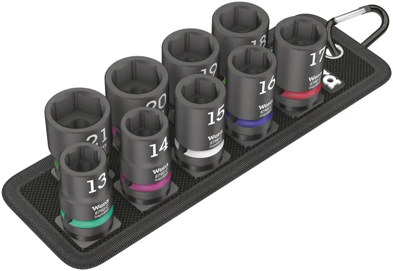 Wera 004580 Nástrčné hlavice 1/2" 13 ÷ 21 mm Belt C Impaktor 1, rázové - 10 dílů (W05004580001)