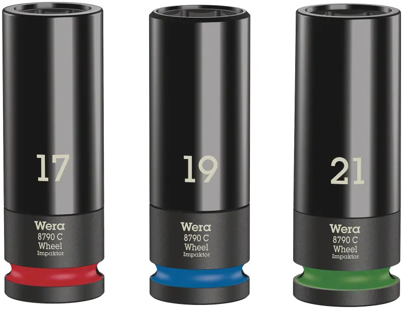 Wera 004595 Nástrčné hlavice 1/2" Wheel Impaktor C Set 1, rázové - 3 ks na kola aut (W05004595001)