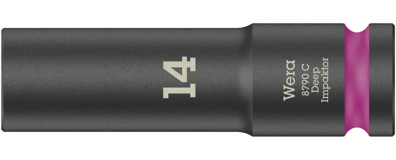 Wera 004831 Nástrčná hlavice 1/2" 14 mm typ 8790 C Impaktor Deep, dlouhá, rázová (W05004831001)