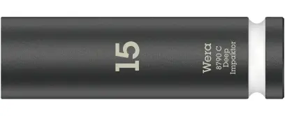 Wera 004832 Nástrčná hlavice 1/2" 15 mm typ 8790 C Impaktor Deep, dlouhá, rázová (W05004832001)
