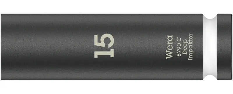 Wera 004832 Nástrčná hlavice 1/2" 15 mm typ 8790 C Impaktor Deep, dlouhá, rázová (W05004832001)