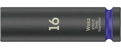 Wera 004833 Nástrčná hlavice 1/2" 16 mm typ 8790 C Impaktor Deep, dlouhá, rázová (W05004833001)