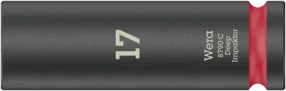 Wera 004834 Nástrčná hlavice 1/2" 17 mm typ 8790 C Impaktor Deep, dlouhá, rázová (W05004834001)