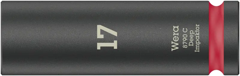 Wera 004834 Nástrčná hlavice 1/2" 17 mm typ 8790 C Impaktor Deep, dlouhá, rázová (W05004834001)