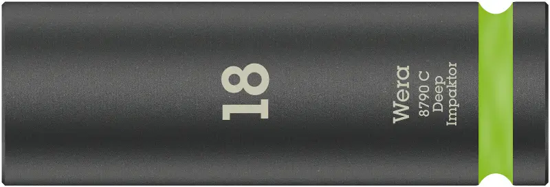 Wera 004835 Nástrčná hlavice 1/2" 18 mm typ 8790 C Impaktor Deep, dlouhá, rázová (W05004835001)