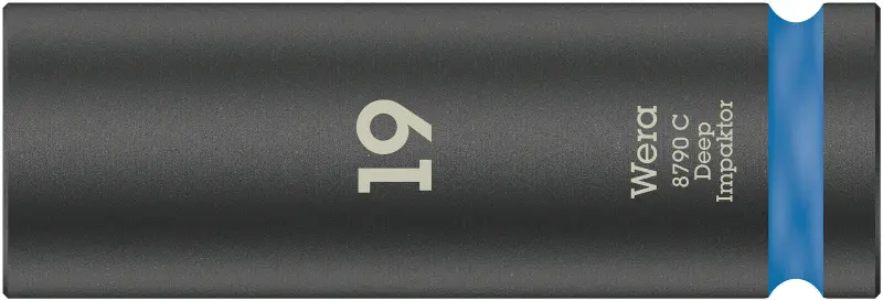 Wera 004836 Nástrčná hlavice 1/2" 19 mm typ 8790 C Impaktor Deep, dlouhá, rázová (W05004836001)