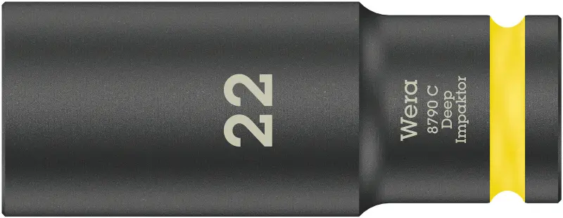 Wera 004838 Nástrčná hlavice 1/2" 22 mm typ 8790 C Impaktor Deep, dlouhá, rázová (W05004838001)