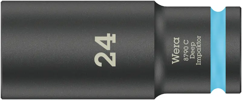 Wera 004839 Nástrčná hlavice 1/2" 24 mm typ 8790 C Impaktor Deep, dlouhá, rázová (W05004839001)