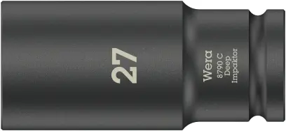 Wera 004840 Nástrčná hlavice 1/2" 27 mm typ 8790 C Impaktor Deep, dlouhá, rázová (W05004840001)