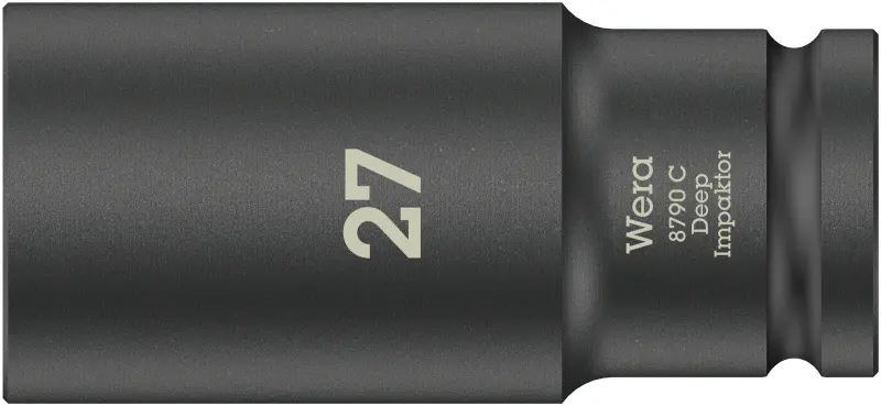 Wera 004840 Nástrčná hlavice 1/2" 27 mm typ 8790 C Impaktor Deep, dlouhá, rázová (W05004840001)