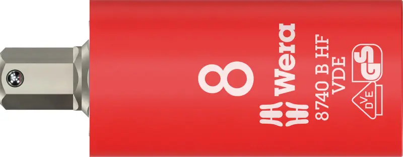 Wera 004903 Zástrčná bitová hlavice 3/8" 8 mm typ 8740 B VDE HF Zyklop, izolovaná, přidržovací (W05004903001)