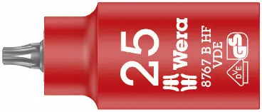 Wera 004921 Zástrčná bitová hlavice 3/8" TX 25 typ 8767 VDE HF Zyklop, izolovaná, přidržovací (W05004921001)