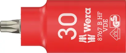Wera 004923 Zástrčná bitová hlavice 3/8" TX 30 typ 8767 VDE HF Zyklop, izolovaná, přidržovací (W05004923001)