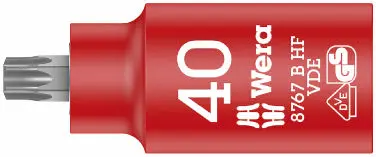 Wera 004924 Zástrčná bitová hlavice 3/8" TX 40 typ 8767 VDE HF Zyklop, izolovaná, přidržovací (W05004924001)