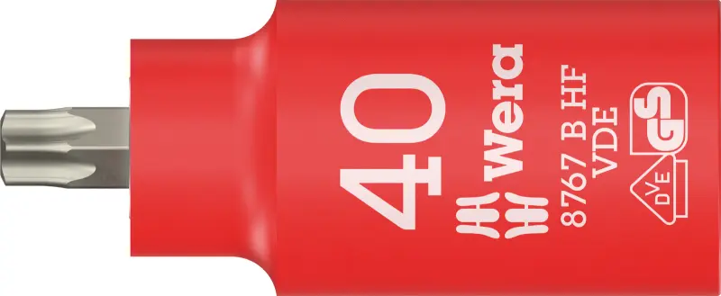 Wera 004924 Zástrčná bitová hlavice 3/8" TX 40 typ 8767 VDE HF Zyklop, izolovaná, přidržovací (W05004924001)