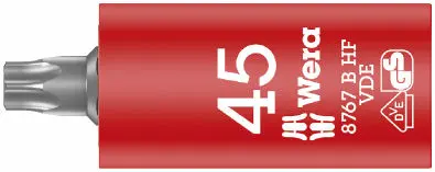 Wera 004925 Zástrčná bitová hlavice 3/8" TX 45 typ 8767 VDE HF Zyklop, izolovaná, přidržovací (W05004925001)