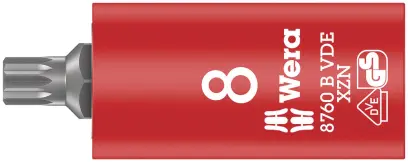 Wera 004940 Zástrčný bitový nástavec 3/8" M 8 Typ 8760 B VDE XZN Zyklop, izolovaný (W05004940001)