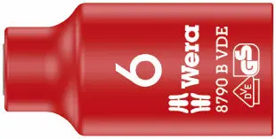 Wera 004950 Nástrčná hlavice 3/8" 6 mm typ 8790 B Zyklop VDE, izolovaná (W05004950001)