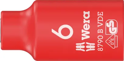 Wera 004950 Nástrčná hlavice 3/8" 6 mm typ 8790 B Zyklop VDE, izolovaná (W05004950001)