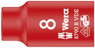 Wera 004952 Nástrčná hlavice 3/8" 8 mm typ 8790 B Zyklop VDE, izolovaná (W05004952001)