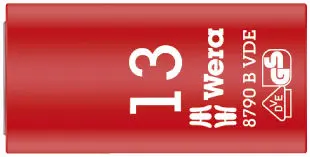 Wera 004957 Nástrčná hlavice 3/8" 13 mm typ 8790 B Zyklop VDE, izolovaná (W05004957001)