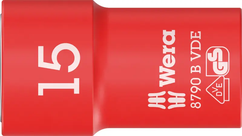 Wera 004959 Nástrčná hlavice 3/8" 15 mm typ 8790 B Zyklop VDE, izolovaná (W05004959001)