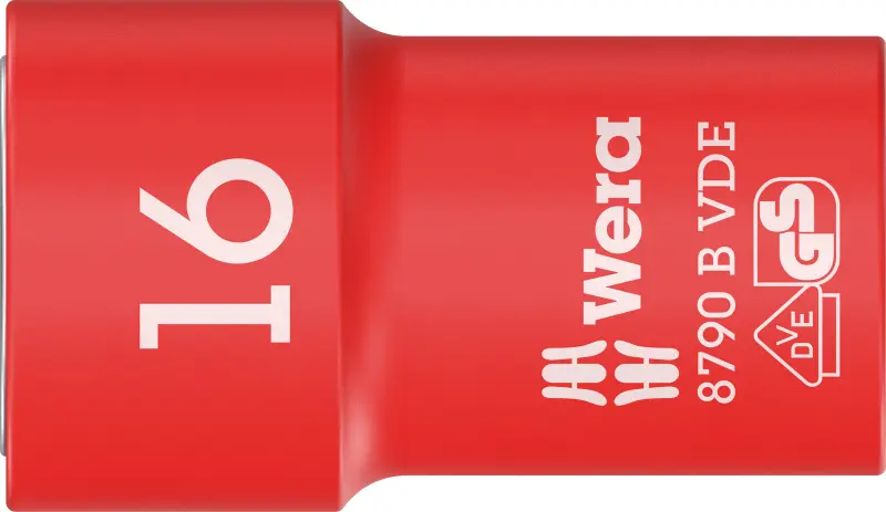 Wera 004960 Nástrčná hlavice 3/8" 16 mm typ 8790 B Zyklop VDE, izolovaná (W05004960001)