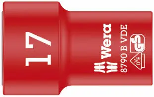 Wera 004961 Nástrčná hlavice 3/8" 17 mm typ 8790 B Zyklop VDE, izolovaná (W05004961001)