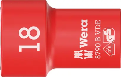 Wera 004962 Nástrčná hlavice 3/8" 18 mm typ 8790 B Zyklop VDE, izolovaná (W05004962001)