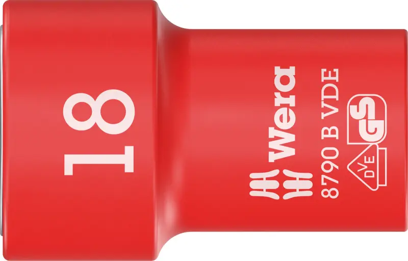 Wera 004962 Nástrčná hlavice 3/8" 18 mm typ 8790 B Zyklop VDE, izolovaná (W05004962001)