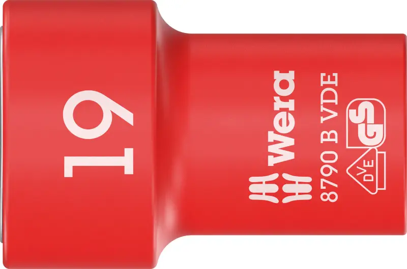 Wera 004963 Nástrčná hlavice 3/8" 19 mm typ 8790 B Zyklop VDE, izolovaná (W05004963001)